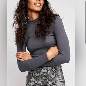 NWT Free People Rickie Top Intimately FP ribbed fitted long sleeve